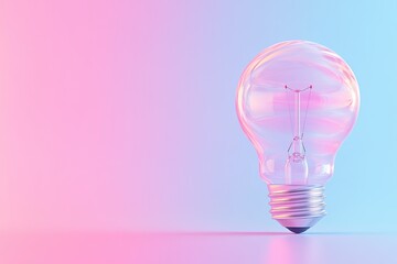 Lightbulb with colorful background
