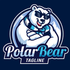 Creative Polar Bear Mascot Illustration Design