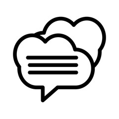 speech bubbles line icon