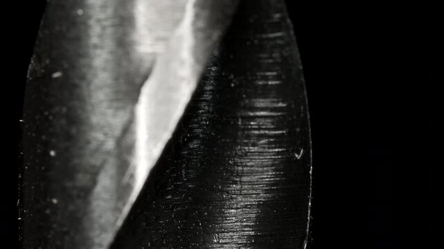 Drill bit macro close up stock footage