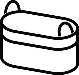 Laundry basket vector outline. Laundry basket icon vector design templates simple and modern.