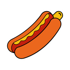 hot dog vector illustration