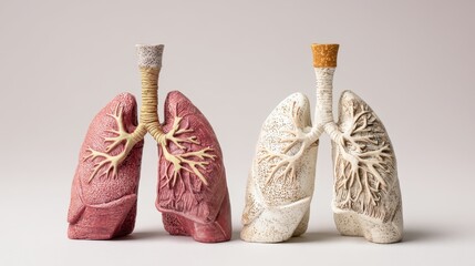 Comparison of healthy lungs and smoker's lungs in realistic anatomical models highlights stark differences in lung health