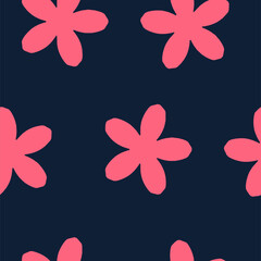 Colorful vector seamless floral pattern with butterflies, a spring nature illustration for wallpaper design and decoration