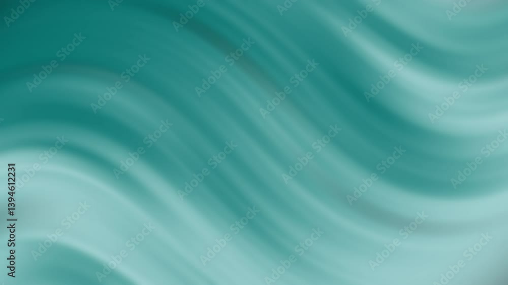 Poster a smooth, flowing abstract background in shades of teal, creating a serene and calming atmosphere.