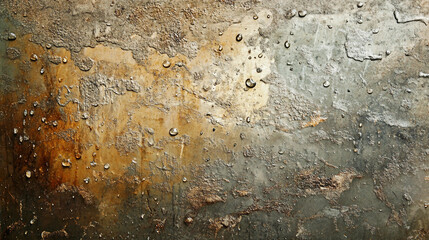 Painting of a wall with a lot of rust and water spots