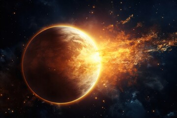 Obraz premium Earth planet space astronomy.