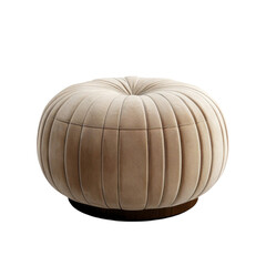 Pouf Soft Furniture – Cozy Ottoman Design Isolated on Transparent Background