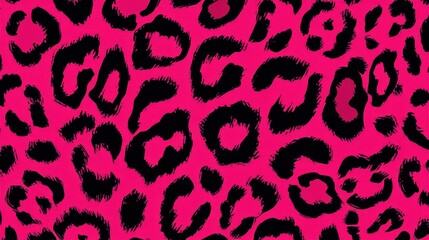 Vivid expression of boldness with a mesmerizing leopard pattern against an electrifying pink backdrop inviting creative exploration and stylish imagination