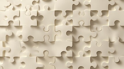 Exploring the elegance of a seamless ivory puzzle piece background, embodying simplicity and sophistication in design for creative projects