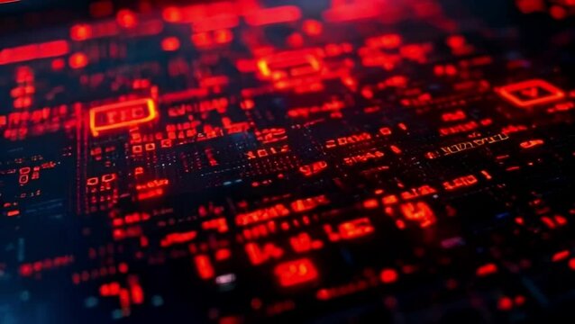 red binary code