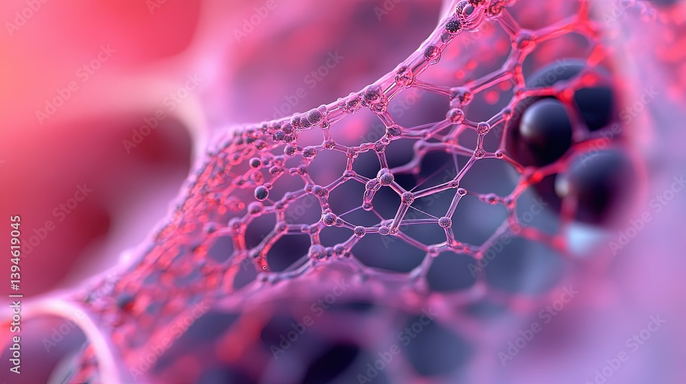 Poster cellular network structure abstract