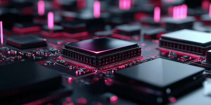 Innovations in quantum computing and materials science technology laboratory macro view future concepts