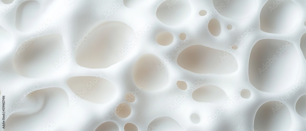 Poster white cellular foam abstract texture