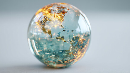 Fototapeta premium Global Connectivity: A Stunning Visual Representation of the World