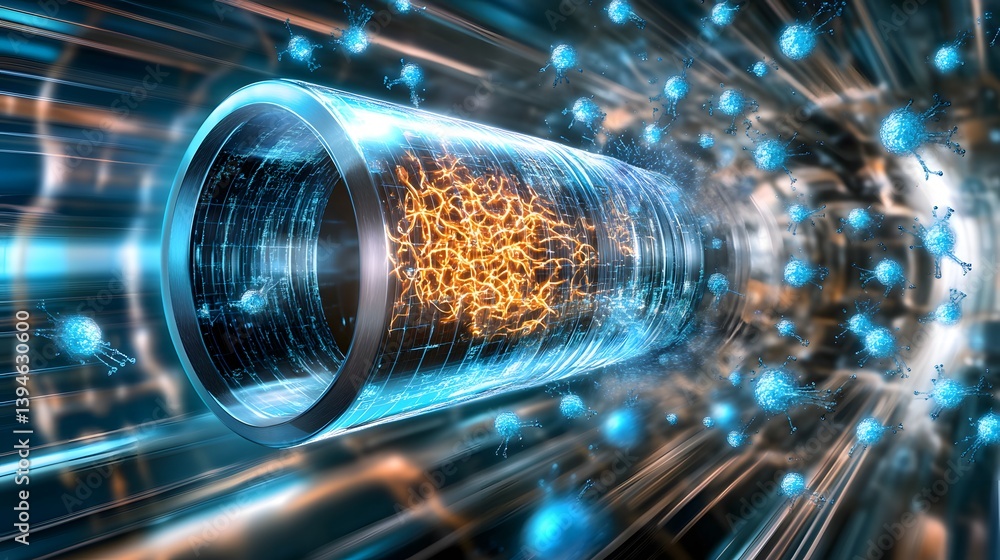Poster fusion reactor with plasma core and surrounding particles