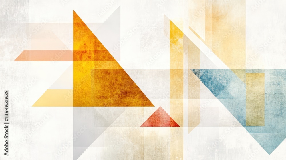 Poster abstract geometric patterns digital art colorful shapes modern design creative concepts