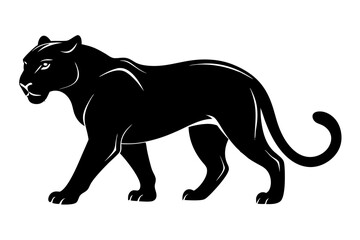 panther silhouette vector illustration black design and white background
