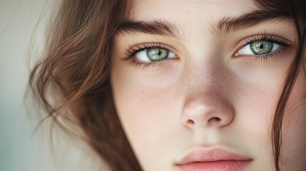 Obraz premium Close up of a woman's face