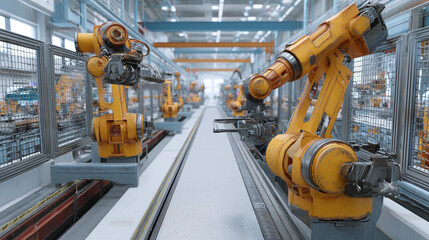 Automated Manufacturing Process in a Modern Factory