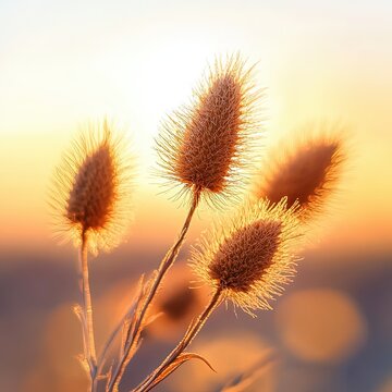 Teasels on a sunny field