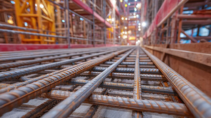 Fototapeta premium Reinforced Concrete Structure Under Construction