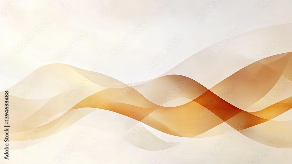 Poster dynamic abstract waves illustrating movement artistic design contemporary space minimalist view