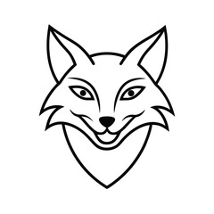 mascot style fox head with a sleek stylized design