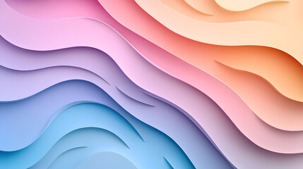 Obraz premium paper cut background with subtle gradients and organic flowing shapes 