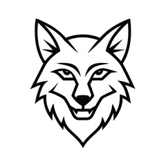 mascot style wolf head with a dynamic design and sharp look