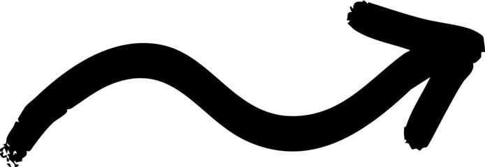 Black spray paint arrows on a white background. Hand drawn style arrows for design element. Vector illustration.