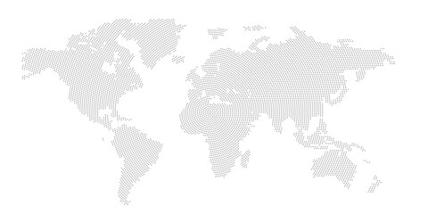 halftone world map vector illustration 