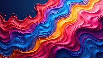 Fototapeta premium Abstract swirling paint streaks, vibrant hues, bright, speed, fluid