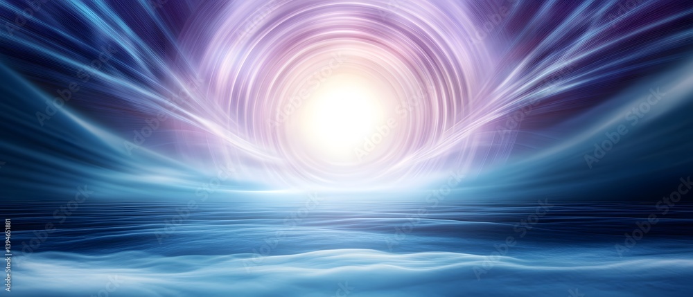 Poster abstract image of a bright light with swirling patterns