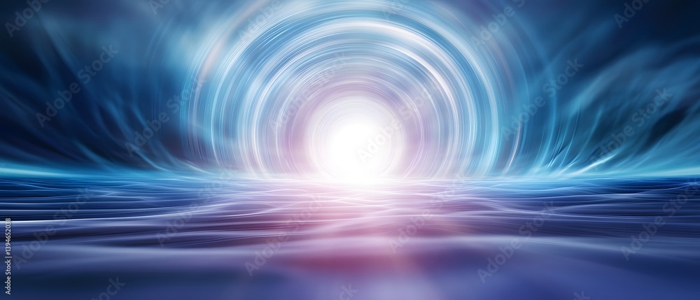 Aufkleber abstract image of a futuristic tunnel with light at the end