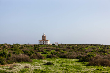 Tabarca Island lighthouse, Spain. A historic landmark and popular travel destination. Stunning...