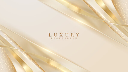 Luxury abstract gold background with glitter light effect decoration.