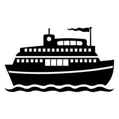 Obraz premium Luxurious yacht silhouette