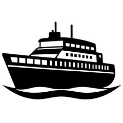 Obraz premium Luxurious yacht silhouette