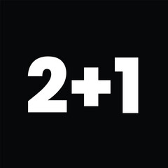 Modern sale banner with bold numbers and shadow effect.