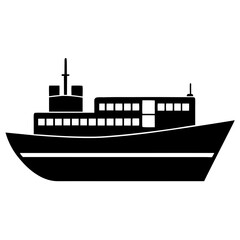 Fototapeta premium Luxurious yacht silhouette