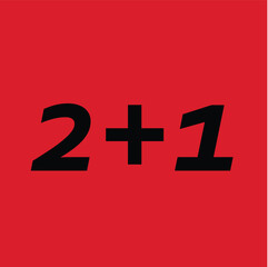 Modern sale banner with bold numbers and shadow effect.