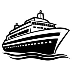 Obraz premium Luxurious yacht silhouette