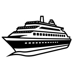 Obraz premium Luxurious yacht silhouette