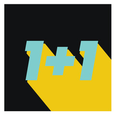 Modern sale banner with bold numbers and shadow effect.