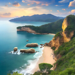 Fototapeta premium Stunning View of Laem Promthep Cape in Phuket, Scenic Overlook