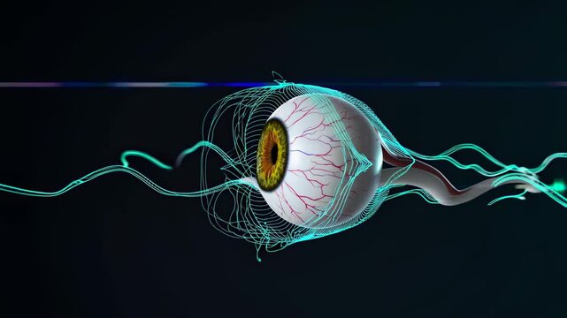Exploring the intricacies of the human eye in a digital animation showcasing its structure and function