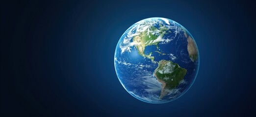 Fototapeta premium Earth globe view from space showcasing continents and oceans in vibrant colors