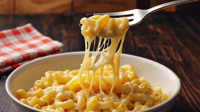 Traditional American mac and cheese.