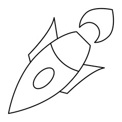 Space Rocket icon vector,Rockets of different shapes. Spaceships , linear icon collection. Space Industry.